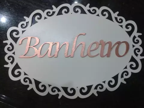 Placa banheiro 30x25